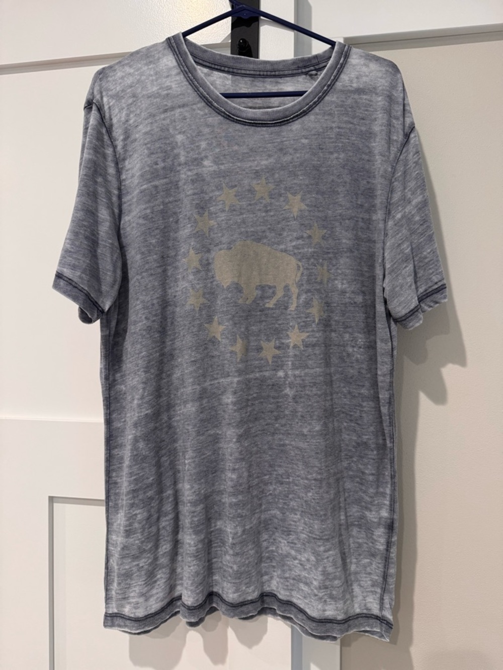 Lucky Brand Navy Heather Logo Tee
